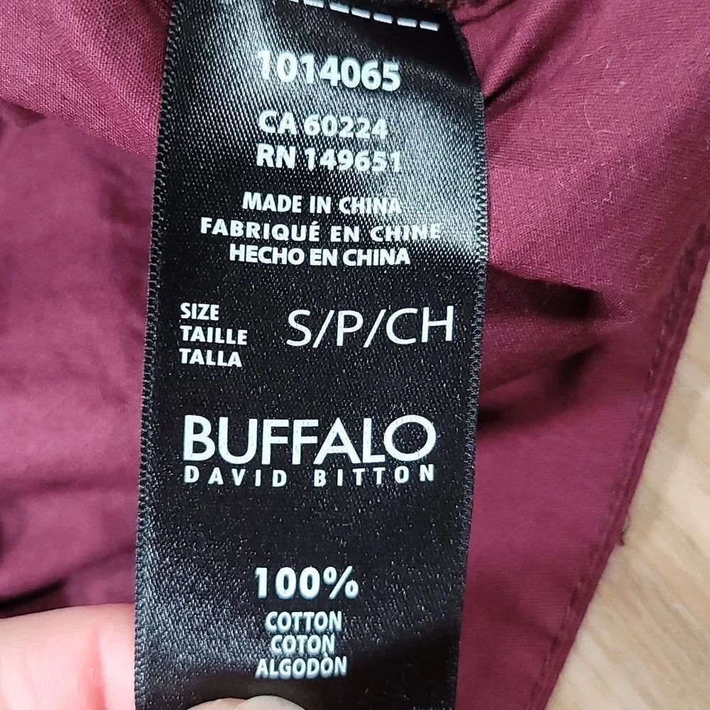 🔹️Buffalo David Bitton Raspberry Lightweight Zipper Utility Jacket Small - Picture 11 of 12